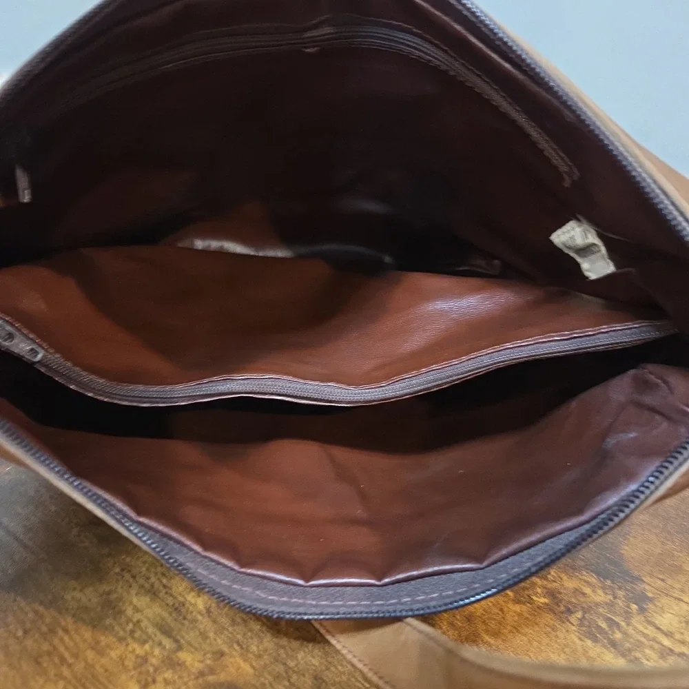 Vintage‎ Tan Leather Hobo Crossbody Bag Medium Brown Shoulder Satchel Morocco